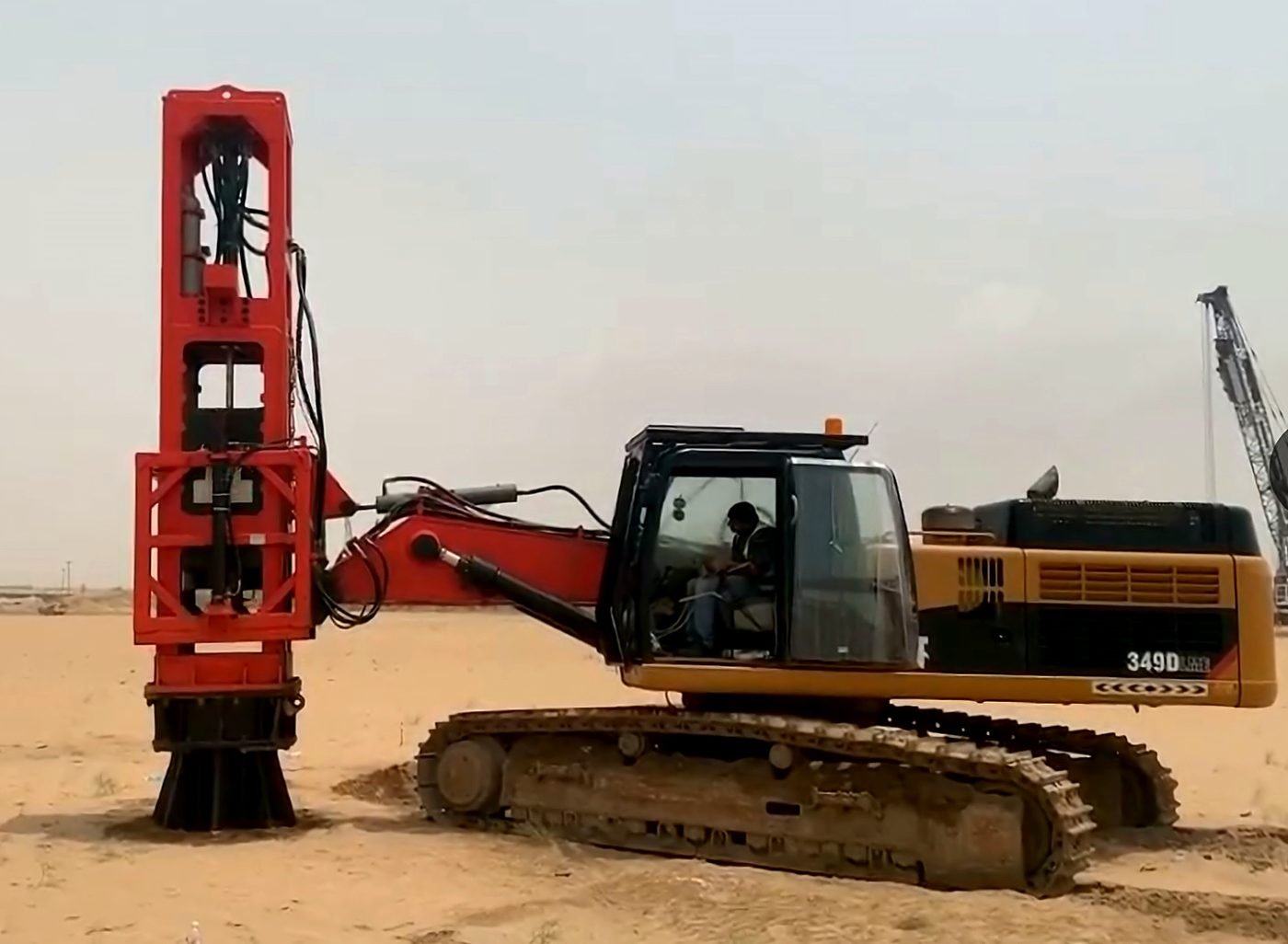 GPS heavy compaction roller on a road project