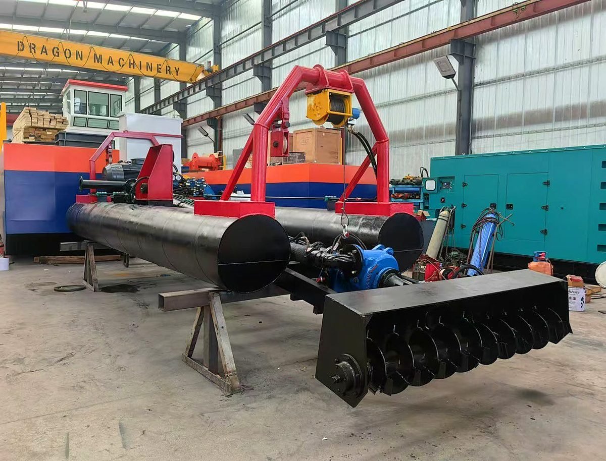 GPS cutter-suction dredge units staged for deployment